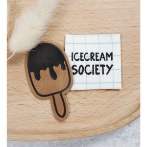 Icecream society – Naailabel per stuk