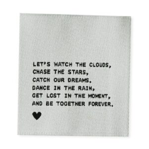Let’s watch the clouds – Naailabel per stuk