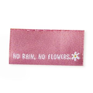 No rain, no flowers – Naailabel per stuk