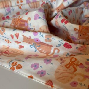 Pastel Kitties – Popeline Katoen