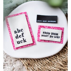 Abcdefuck – Naailabel per stuk
