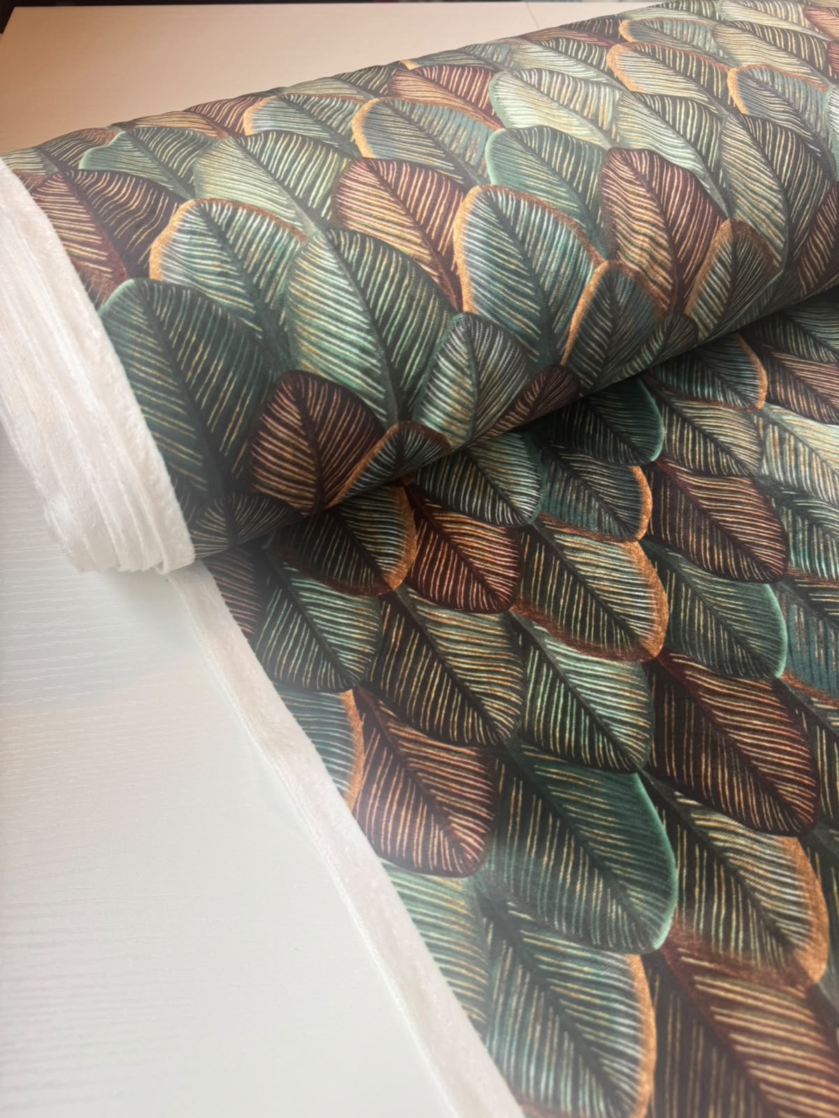 Jungle Leaves - Deco Fluweel